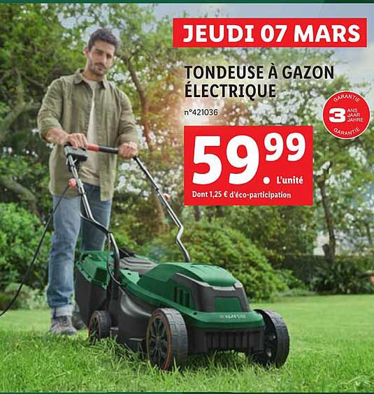 Promo Tondeuse à Gazon électrique chez Lidl iCatalogue.fr