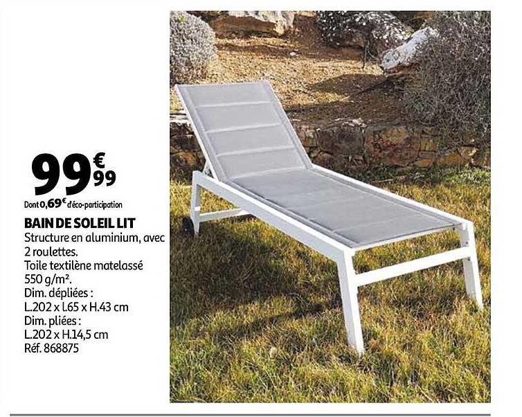 Offre Bain De Soleil Lit Chez Auchan