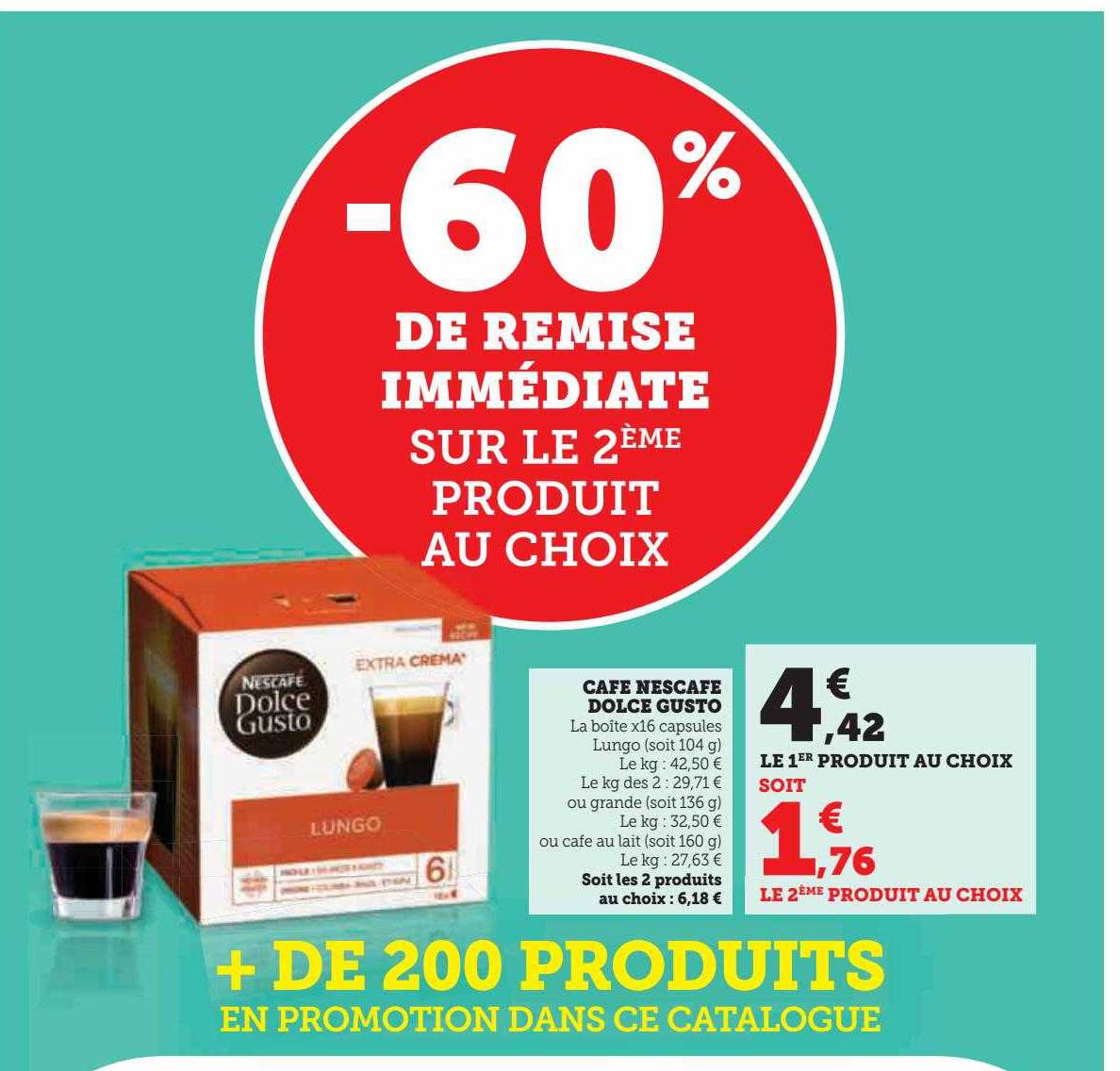 Promo Café Nescafé Dolce Gusto chez Hyper U iCatalogue.fr