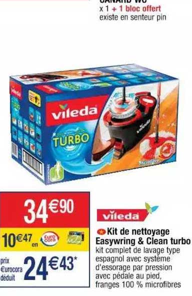 Promo Vileda kit de nettoyage easywring & clean turbo chez Cora