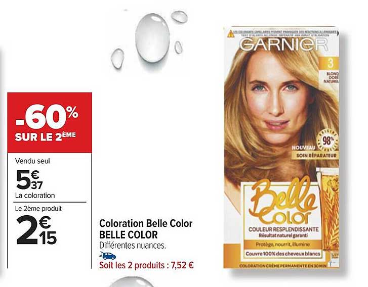 Promo Coloration Belle Color Belle Color chez Carrefour - iCatalogue.fr