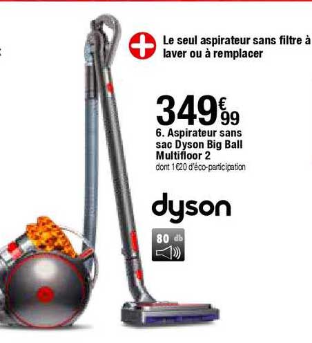 Dyson - Aspirateur traîneau sans sac Ball Multi Floor - Aspirateur traîneau  - Rue du Commerce