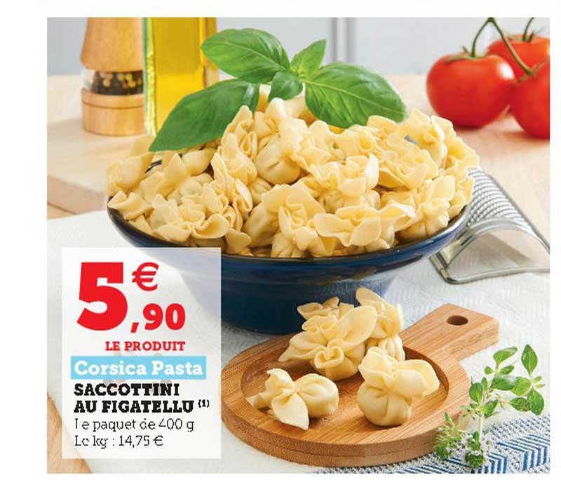 Offre Saccottini Au Figatellu Corsica Pasta chez Super U