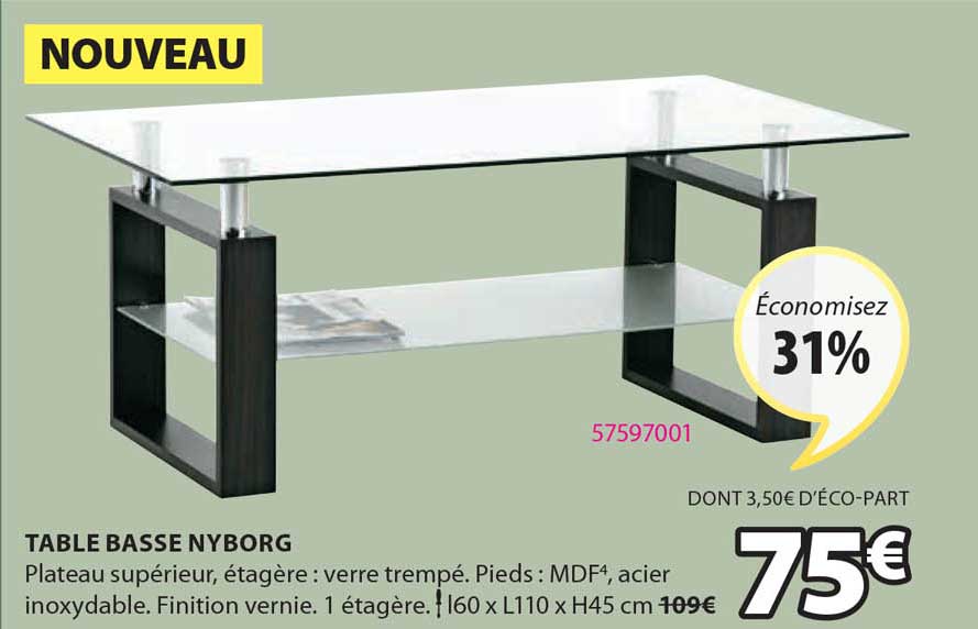 Promo Table Basse chez JYSK