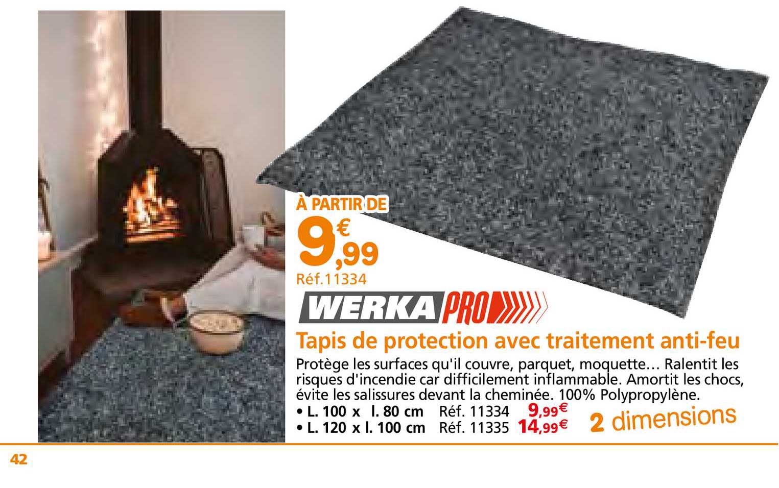 Tapis De Cheminée Ignifuge 120x80 Cm - Protection Sol Contre Étincelles (Poêle à Bois, BBQ) - Résiste à 1000°C