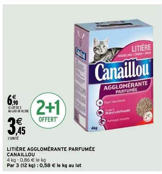 Intermarché Litière Agglomérante Parfumée Canaillou