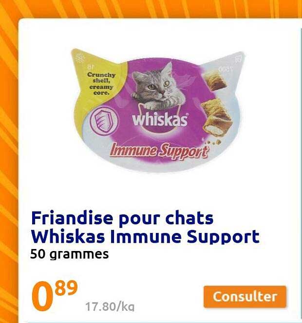 Action Friandise Pour Chats Whiskas Immune Support