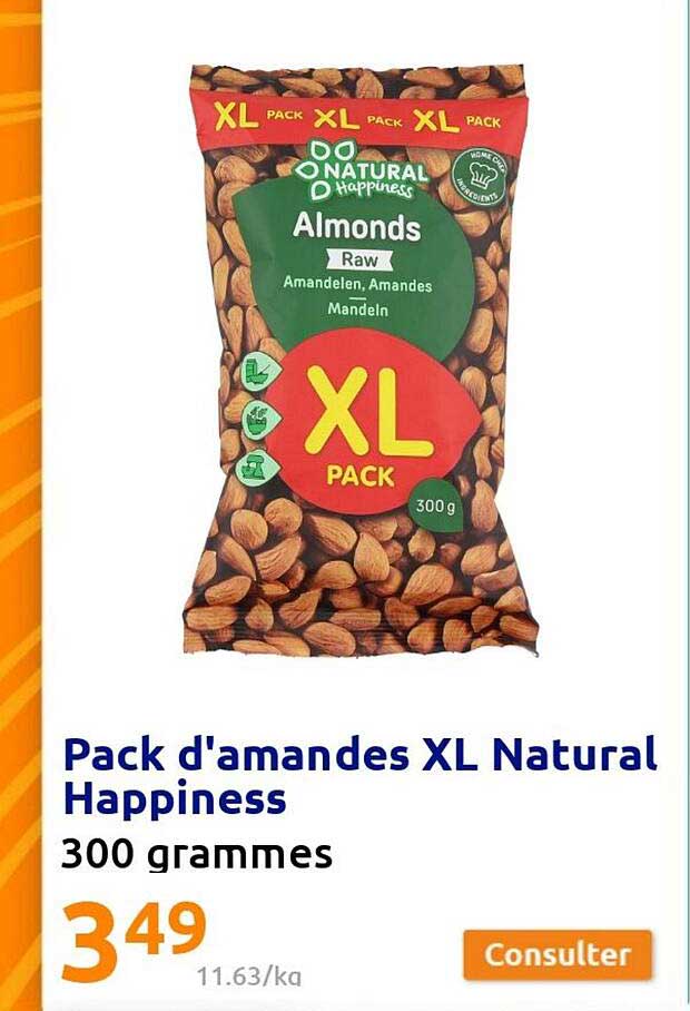 Action Pack D'amandes Xl Natural Happiness