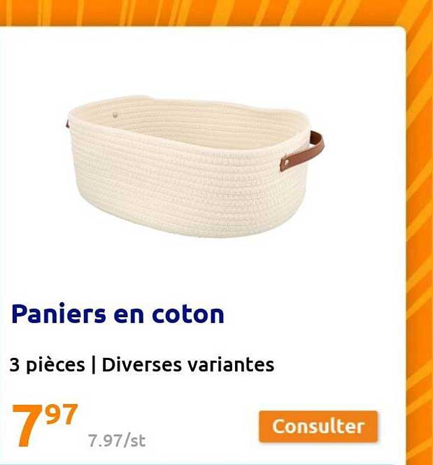 Panier Cadeau Vide En Coton Tressé Blanc - Avec Sac Et Ruban - Pour Mariage, Anniversaire, Baby Shower - Dimensions 31x20x13 Cm