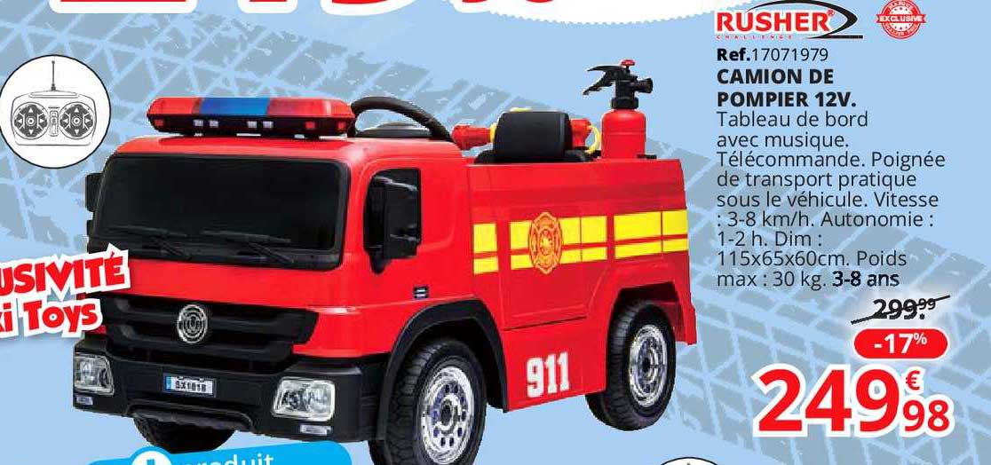 camion de pompier maxi toys