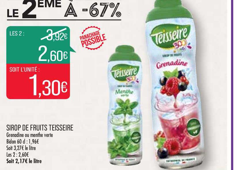 Teisseire - Sirop menthe - Supermarchés Match