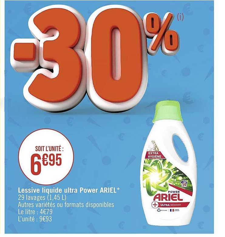 Offre Lessive codoses Ariel Chez Auchan