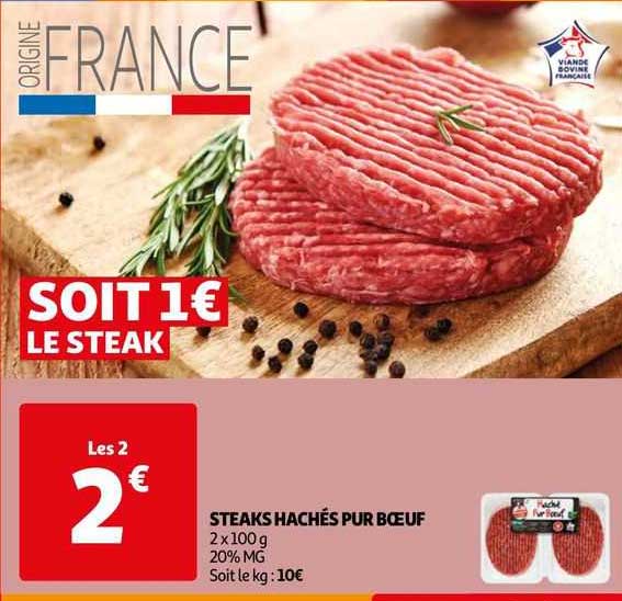 Promo Steaks Hach S Pur B Uf Chez Auchan Icatalogue Fr