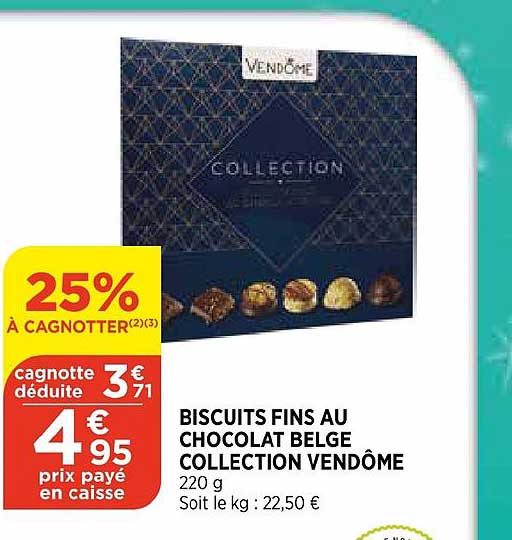 Atac Biscuits Fins Au Chocolat Belge Collection Vendôme