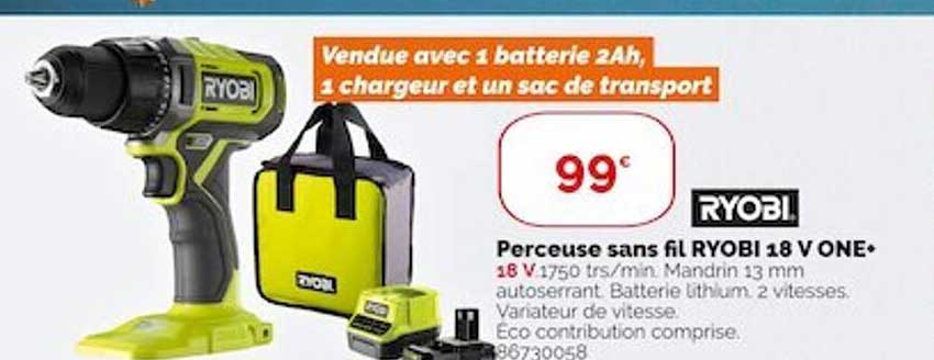 RYOBI Perceuse-tournevis Sans Fil ONE De Départ Avec Pile Au Lihium