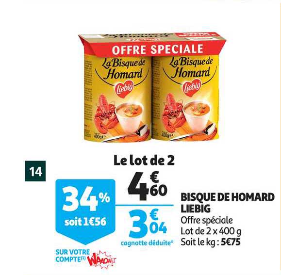 Promo Bisque De Homard Liebig chez Auchan Direct iCatalogue.fr