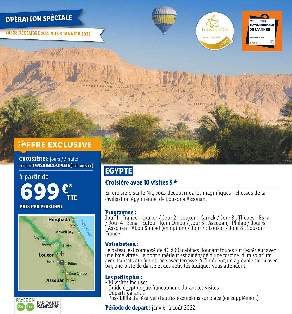 ouedkniss voyage promo egypte