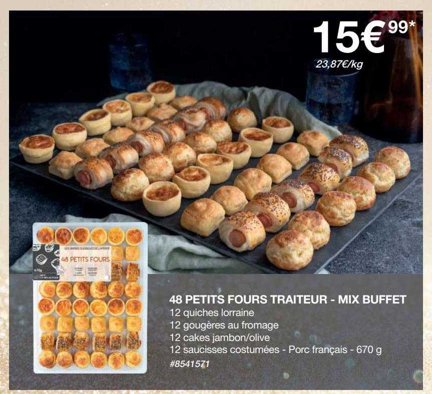 Promo 48 Petits Fours Traiteur - Mix Buffet chez Costco - iCatalogue.fr