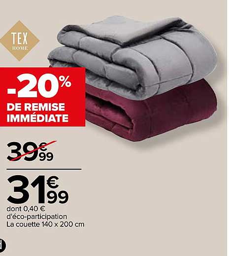 Couette D'été Légère HOMEROKK - 140x200 Cm - Respirante Et Douce - Pour Nuits Fraîches Et Confortables
