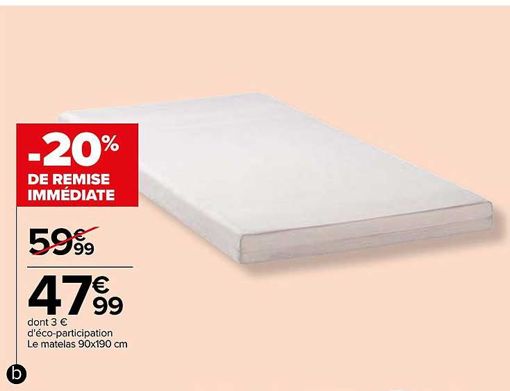 Promo Le Matelas X Cm Chez Carrefour Icatalogue Fr