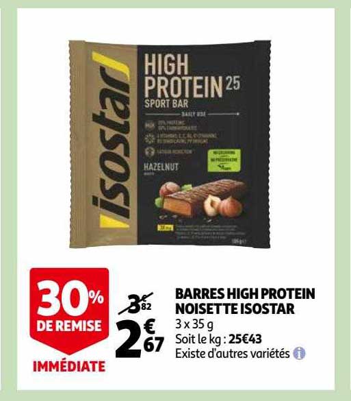 Barres High Protein 25 noisette