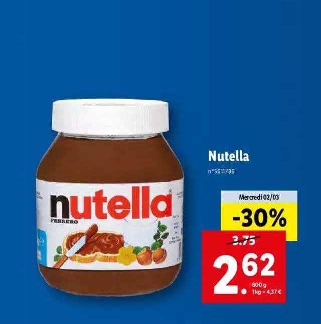 Promo Nutella chez Lidl iCatalogue.fr