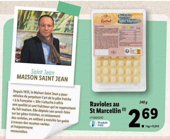 Promo Ravioles Au St Marcellin Chez Lidl Icataloguefr