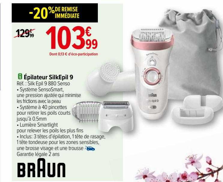 Promo épilateur Silkepil 9 Braun chez Carrefour iCatalogue.fr