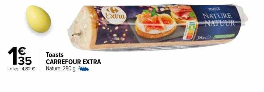Promo Toasts Carrefour Extra chez Carrefour Market - iCatalogue.fr