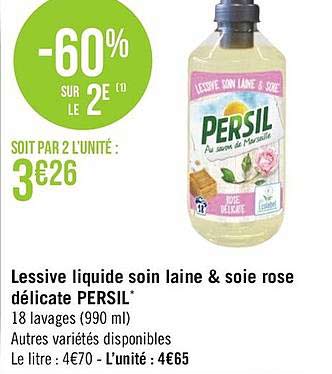 Promo Mir lessive liquide baume de soin laine & délicats* chez Géant Casino