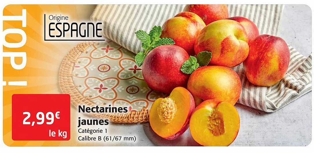 Promo Nectarines chez Aldi