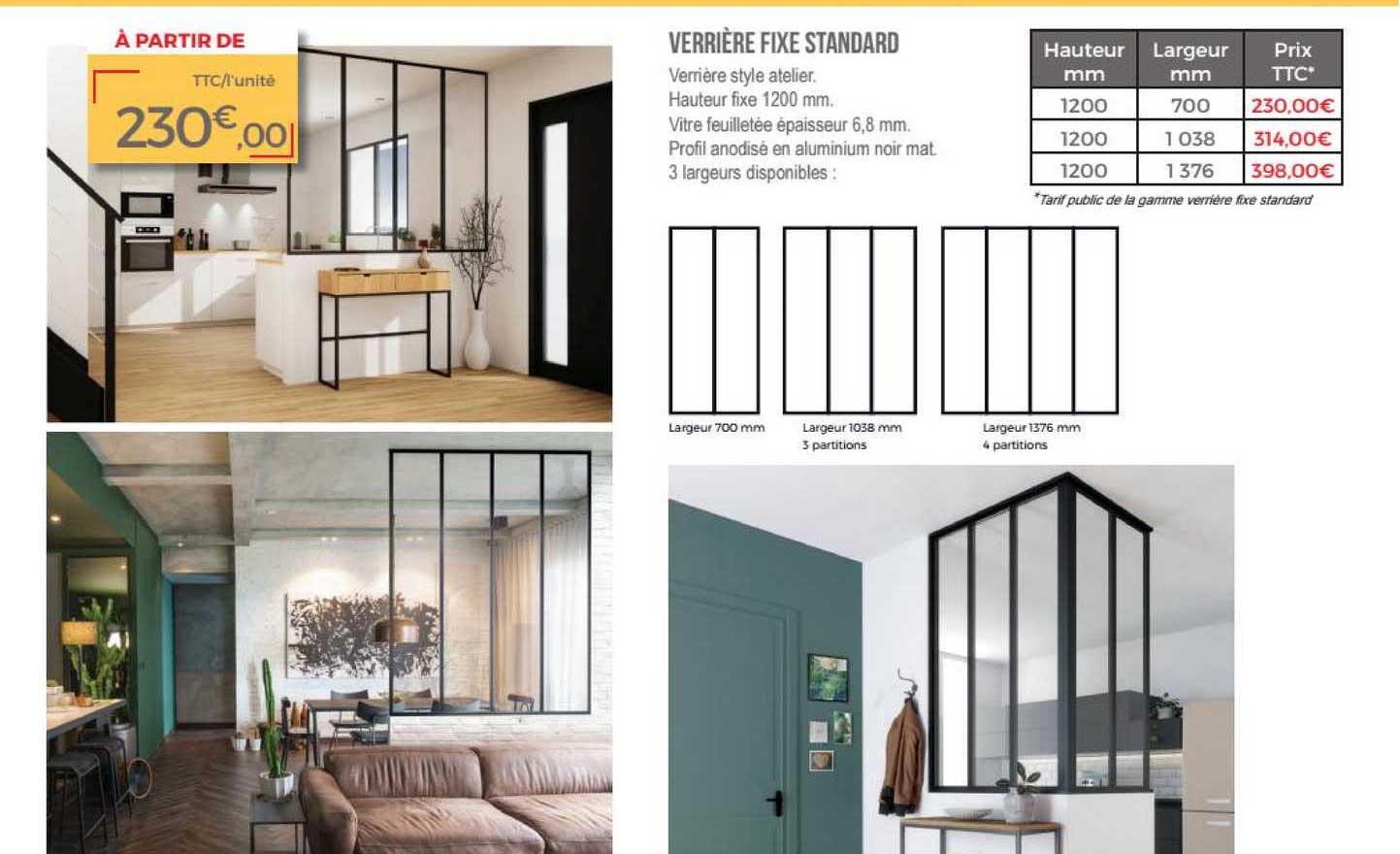 Promo Verrière Fixe Standard chez BigMat iCatalogue.fr
