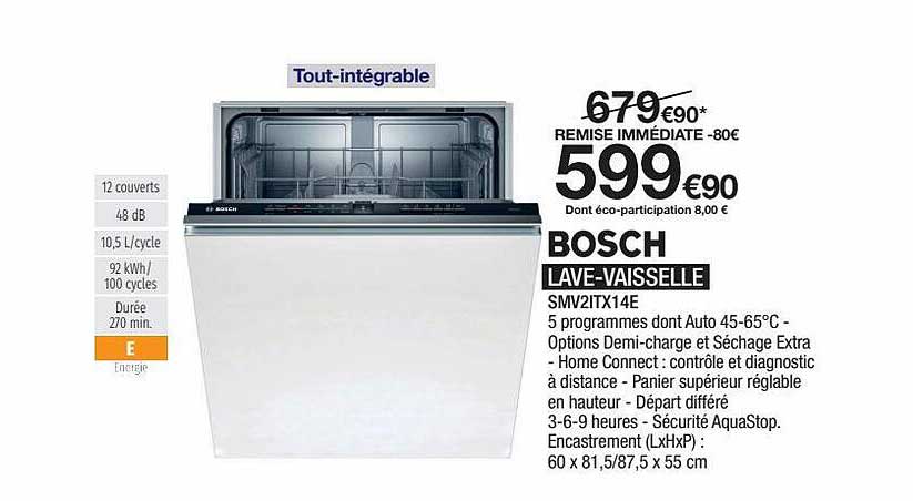 Proxi Confort Bosch Lave-vaisselle