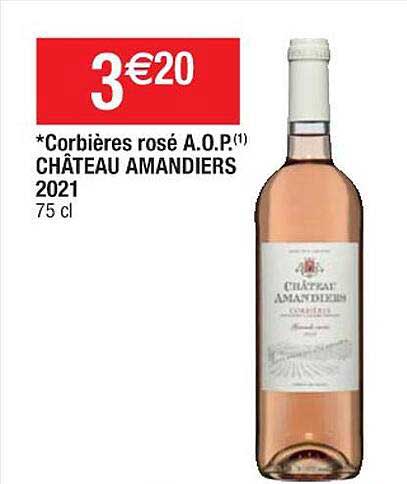 Cora Corbières Rosé A.o.p. Château Amandiers 2021
