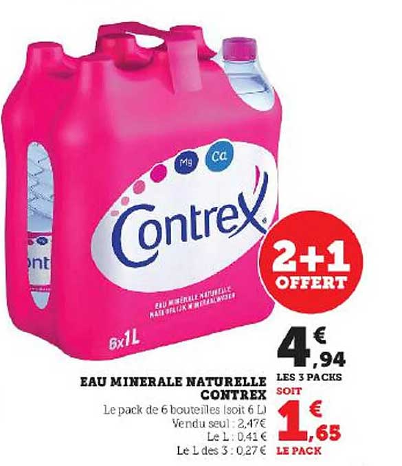 Promo Eau Minérale Naturelle Contrex chez Super U - iCatalogue.fr