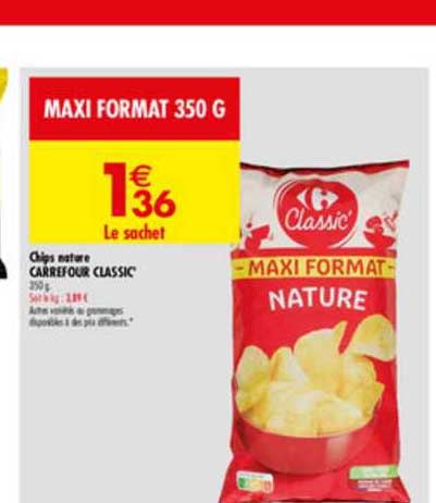 Chips nature CARREFOUR CLASSIC