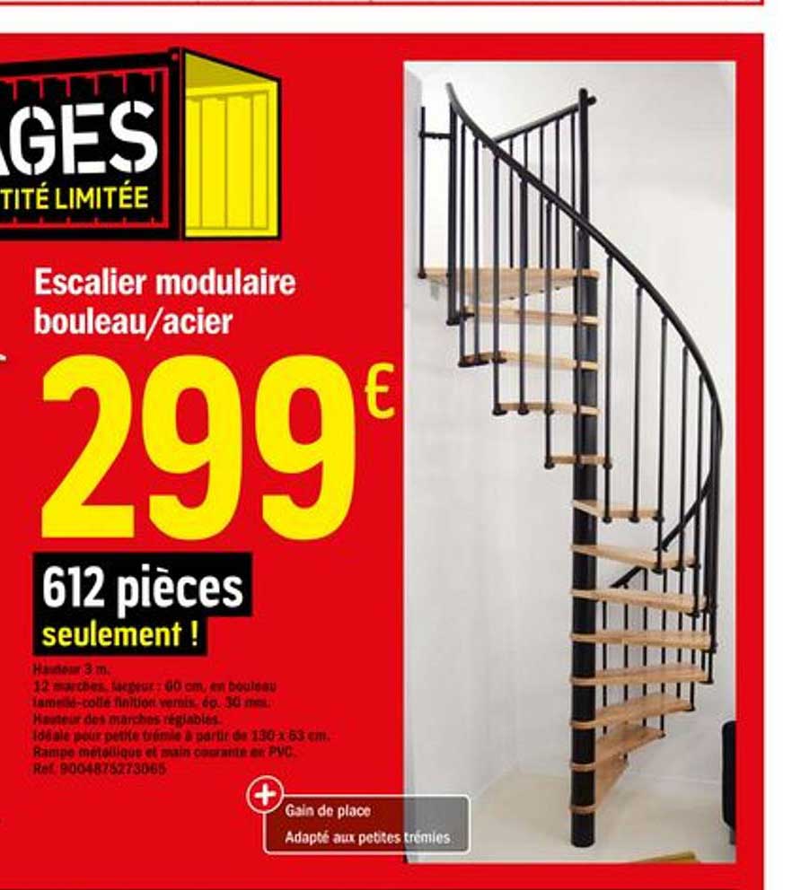 Offre Escalier Modulaire Bouleau Acier Chez Brico Depot
