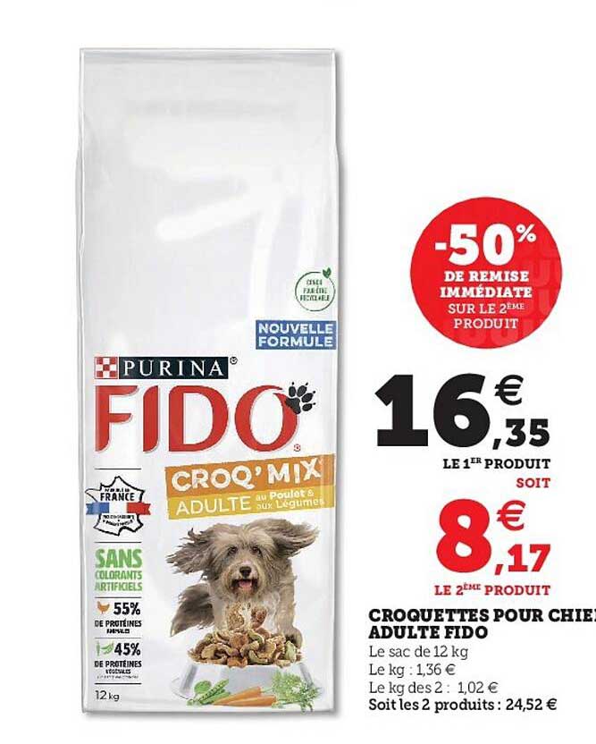 Promo Croquettes Pour Chien Adulte Fido chez Super U iCatalogue.fr — free download