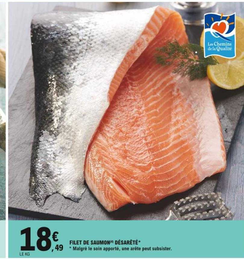 Saumon Farci Surgelé Leclerc Saumon Farci Cuisineaz 13 Promo Filet De Saumon Désarêté chez E.Leclerc - iCatalogue.fr