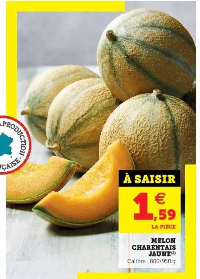 Promo Melon Charentais Jaune chez Hyper U iCatalogue.fr