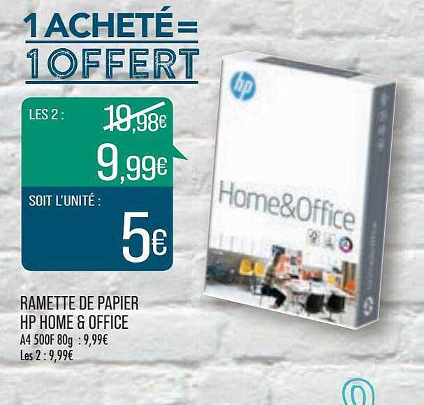 Meal simply Implications Offre Ramette De Papier Hp Home & Office chez Match