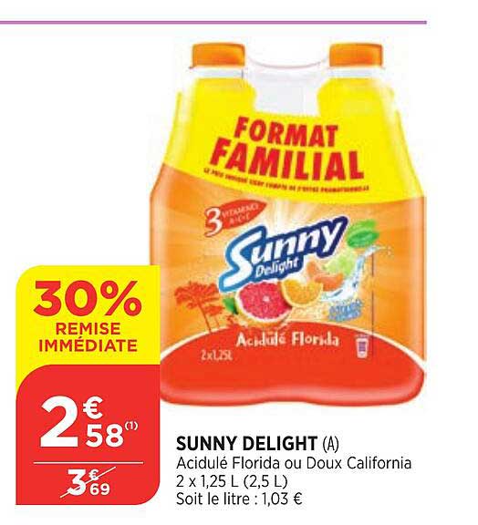 Promo Sunny Delight 30% Remise Immédiate chez Bi1 - iCatalogue.fr