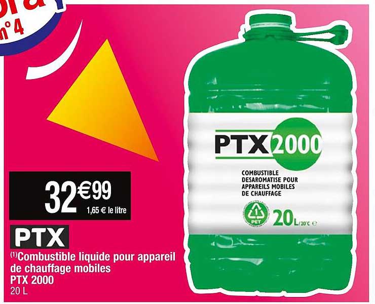 Ptx2000 Combustible pour poêle à pétrole - En promotion chez E.Leclerc