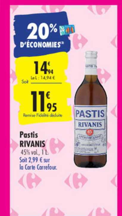 Promo Pastis bleu janot chez Carrefour