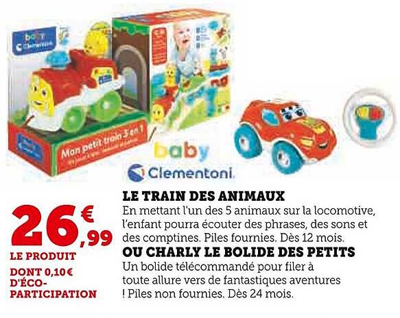 Promo Train Des Animaux Bb Abrick ?�coiffier chez Carrefour - iCatalogue.fr