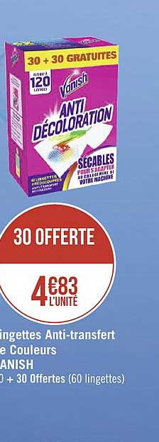 CASINO Lingettes Anti Transfert de Couleurs