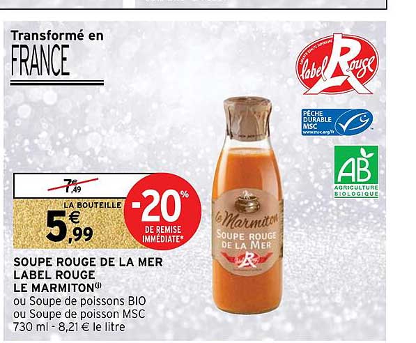 Intermarché Hyper Soupe Rouge De La Mer Label Rouge Le Marmiton