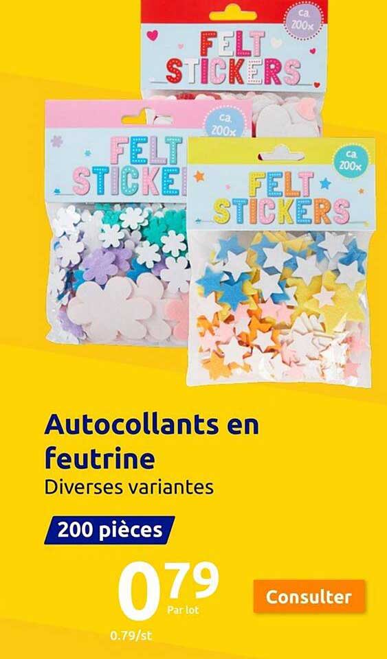 Feutrine Autocollante Action