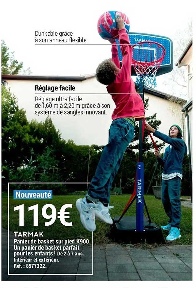 Tarmak K900 : le panier de basket enfant réglable de Decathlon !