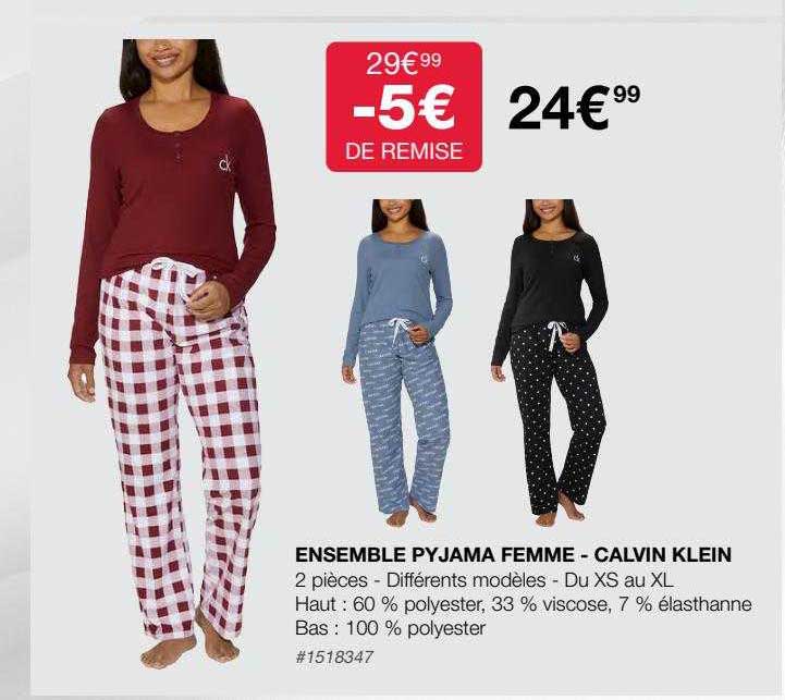 Offre Ensemble Pyjama Femme - Calvin Klein chez Costco